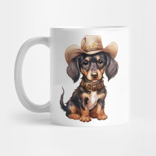 Cowboy Dachshund Dog Mug